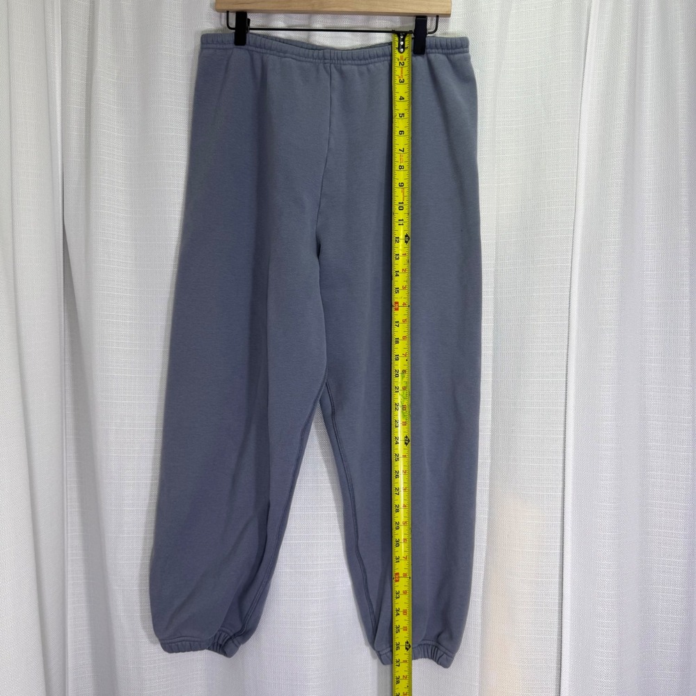 Skims Fleece Lined Jogger Sweatpants Womens Large Cotton Blend Blue Vintage Wash - Picture 6 of 10